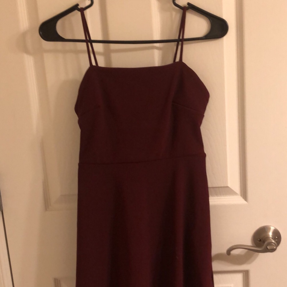 Forever 21 Burgundy bow-tie dress
